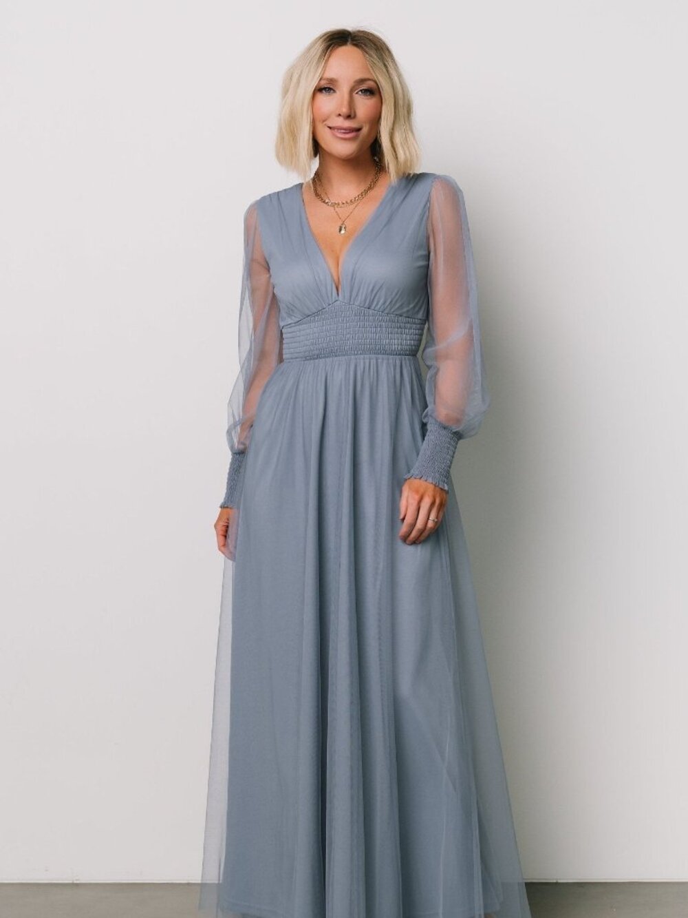 Baltic Born Dusty Blue Maxi Dress - Picture 2 of 5